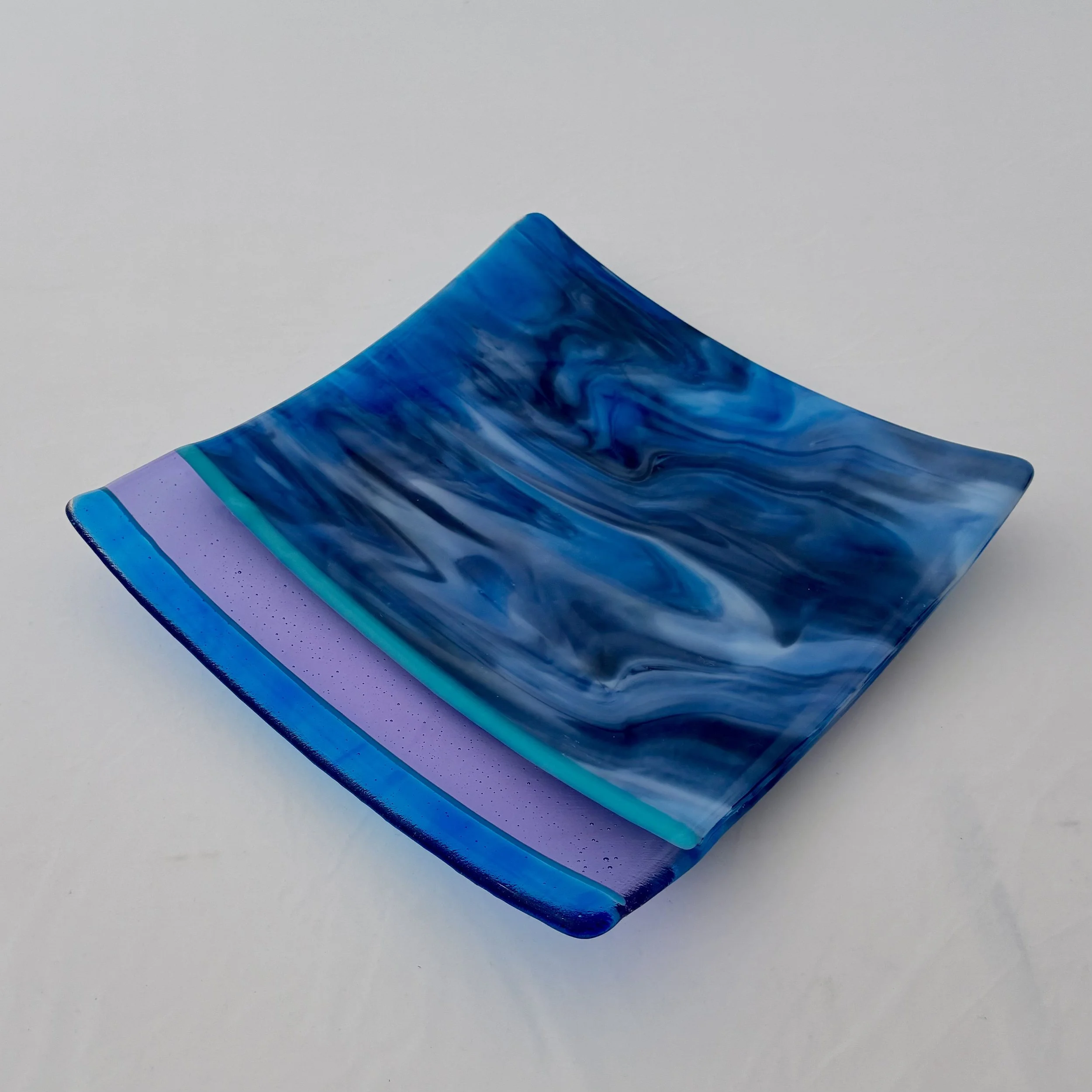 19 - GLASS PLATTER,  12"x 12"  Food Safe