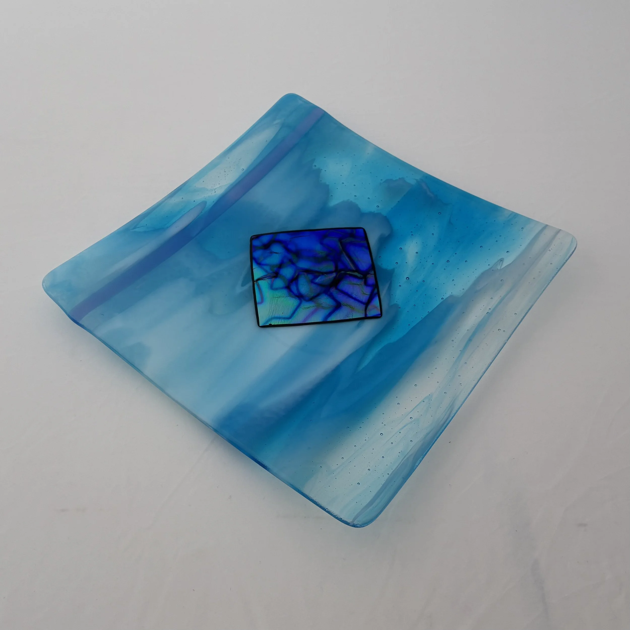 1 - GLASS PLATTER,  12"x12"  SOLD
