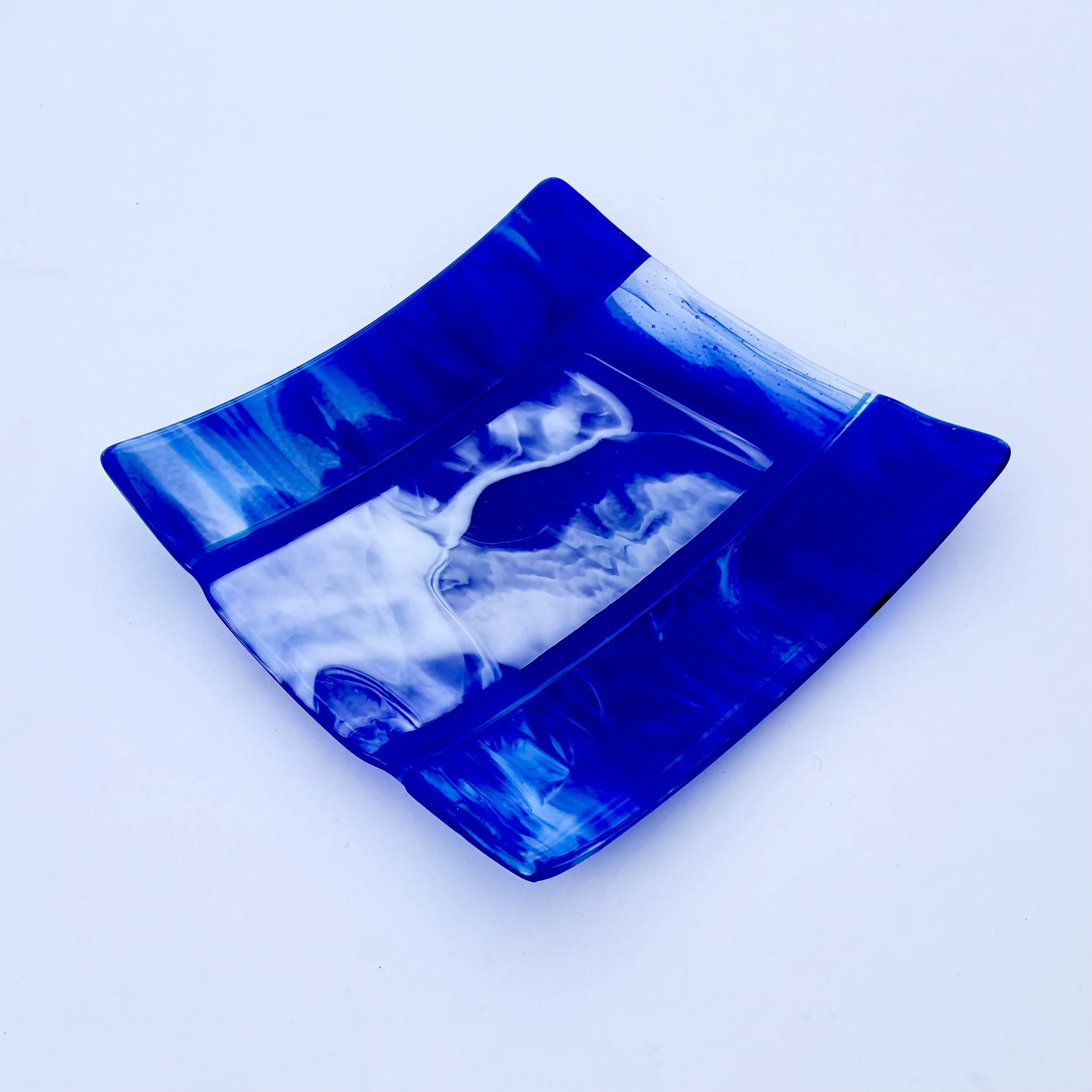38 - CEREMONIAL  GLASS  PLATE 10" x 10" Food Safe
