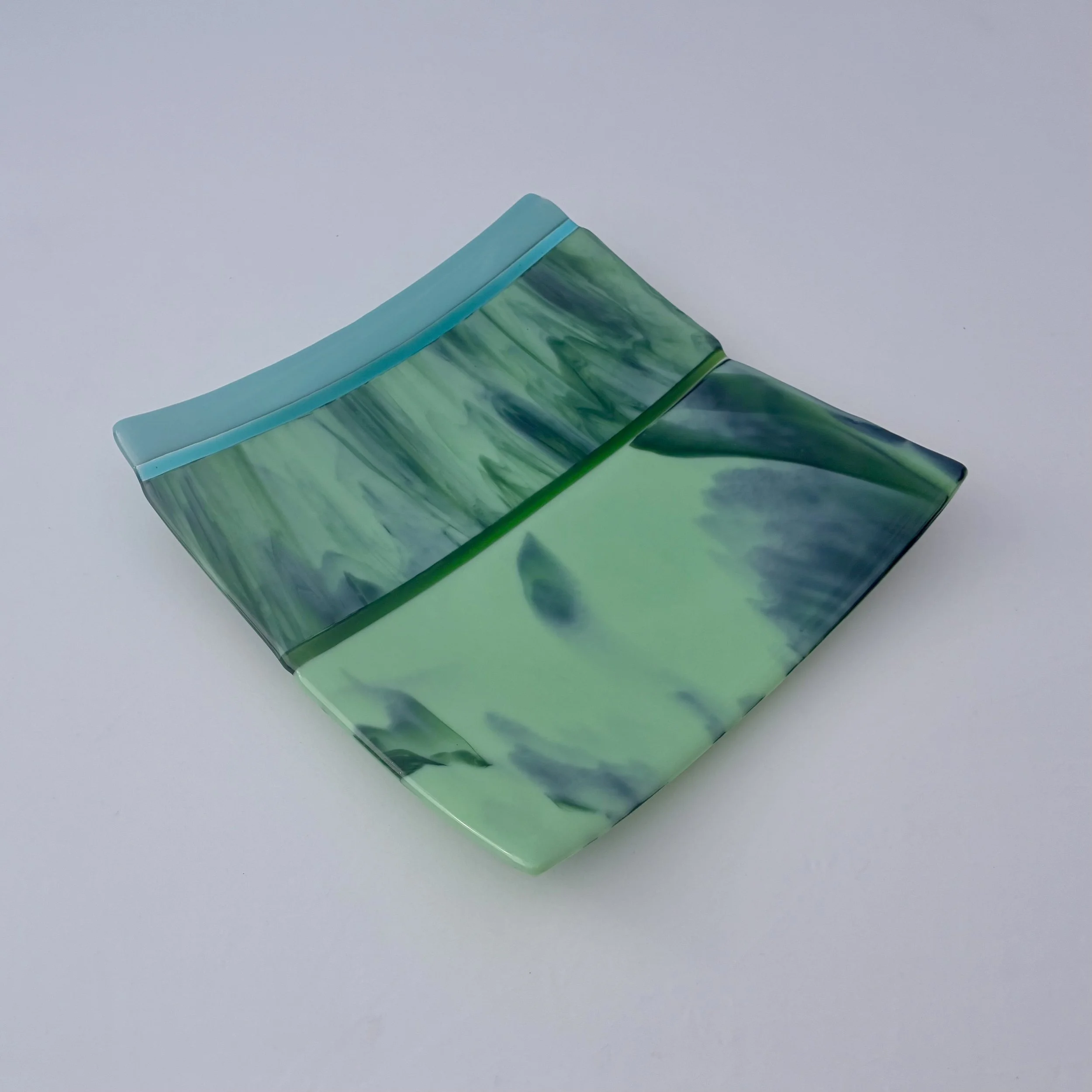 30 - GLASS PLATTER,  10"x 10"  Food Safe
