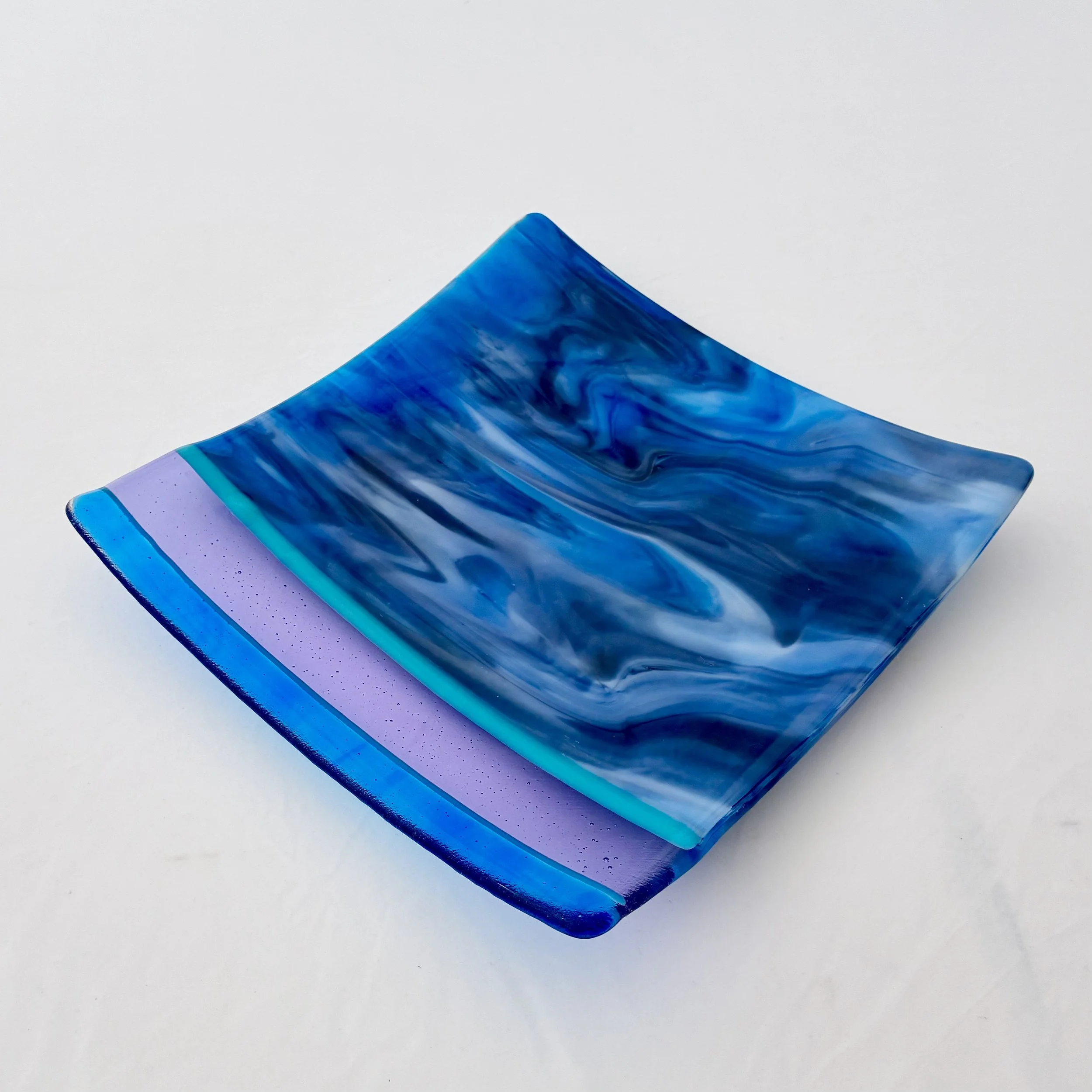 19 - CEREMONIAL  GLASS  PLATE  10"x 10"  Food Safe