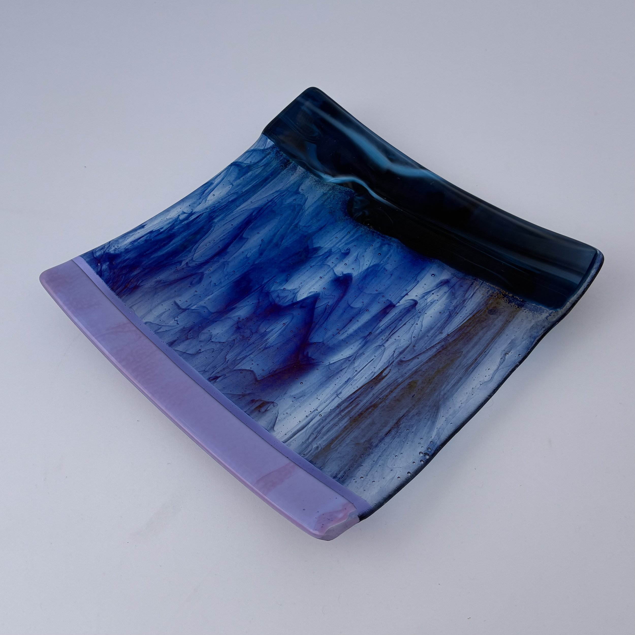 36 - CEREMONIAL  GLASS  PLATE  10" x 10" Food Safe