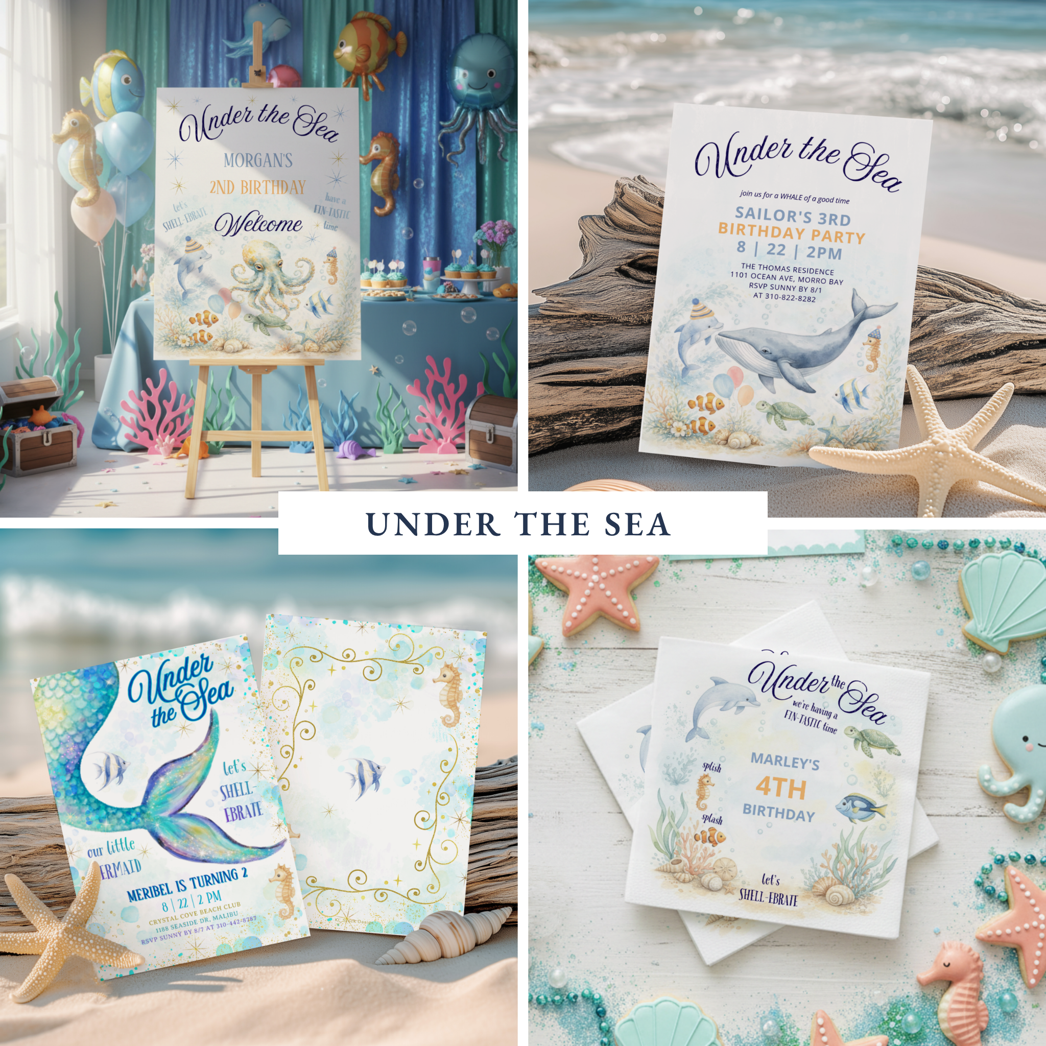 Under the Sea Ocean Animals Birthday