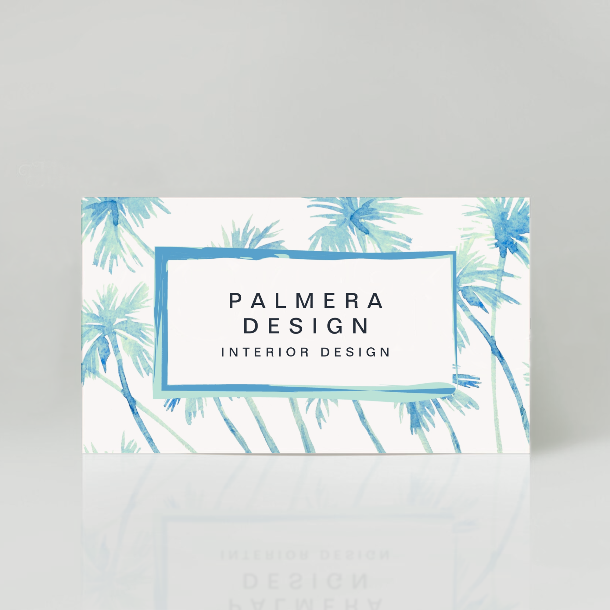 Tropical Turquoise Blue Palm Trees