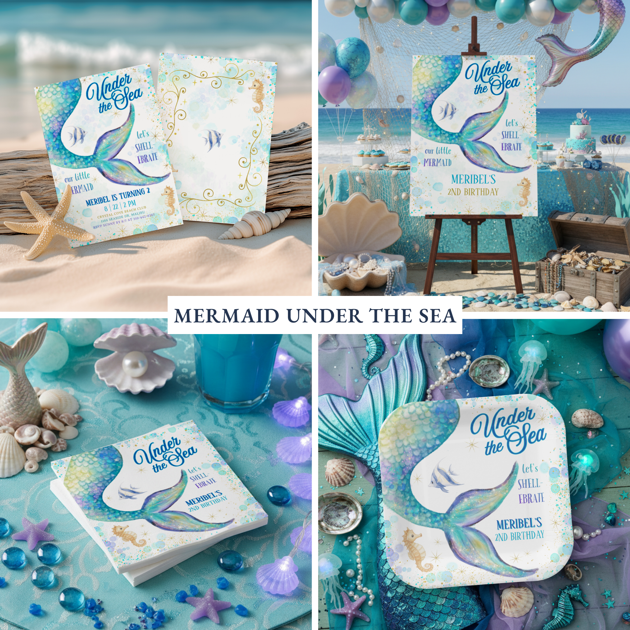 Mermaid Under the Sea Birthday Collection