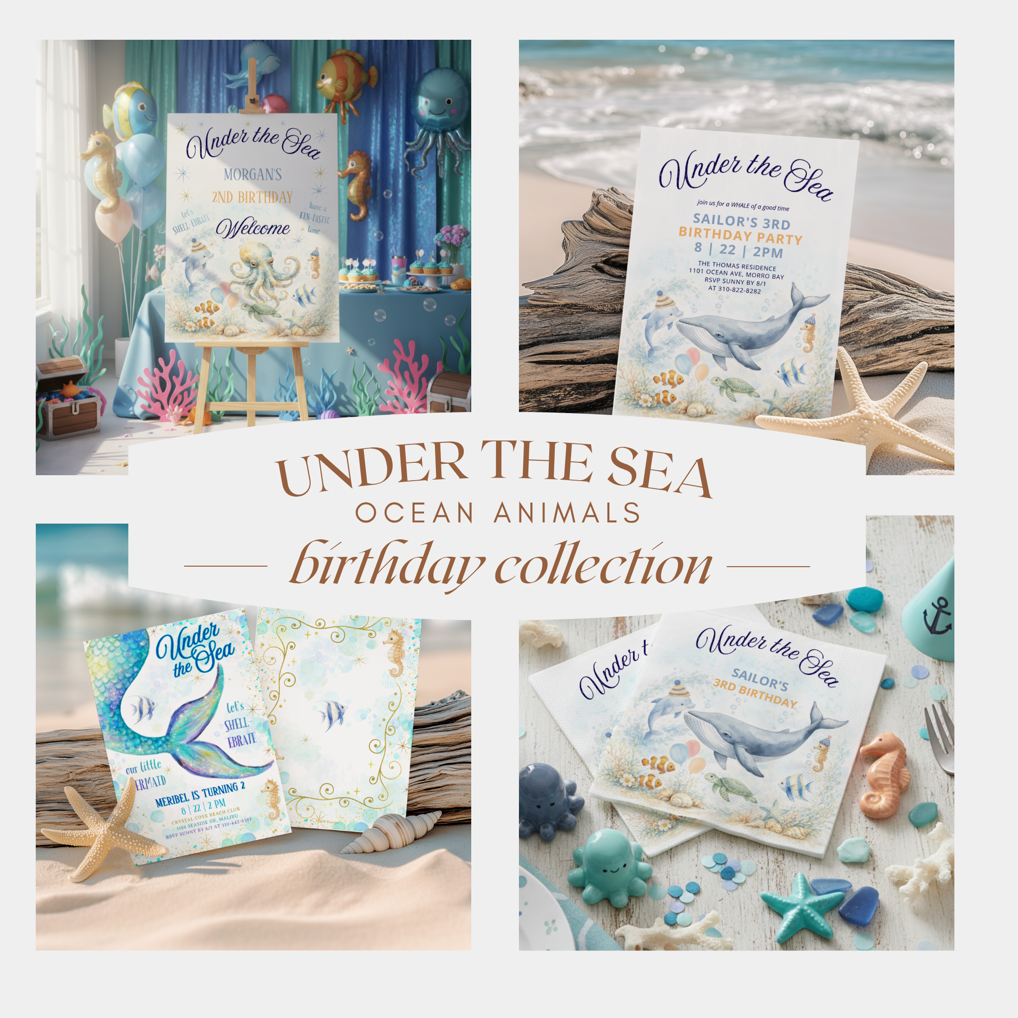Under the Sea Ocean Animals Birthday