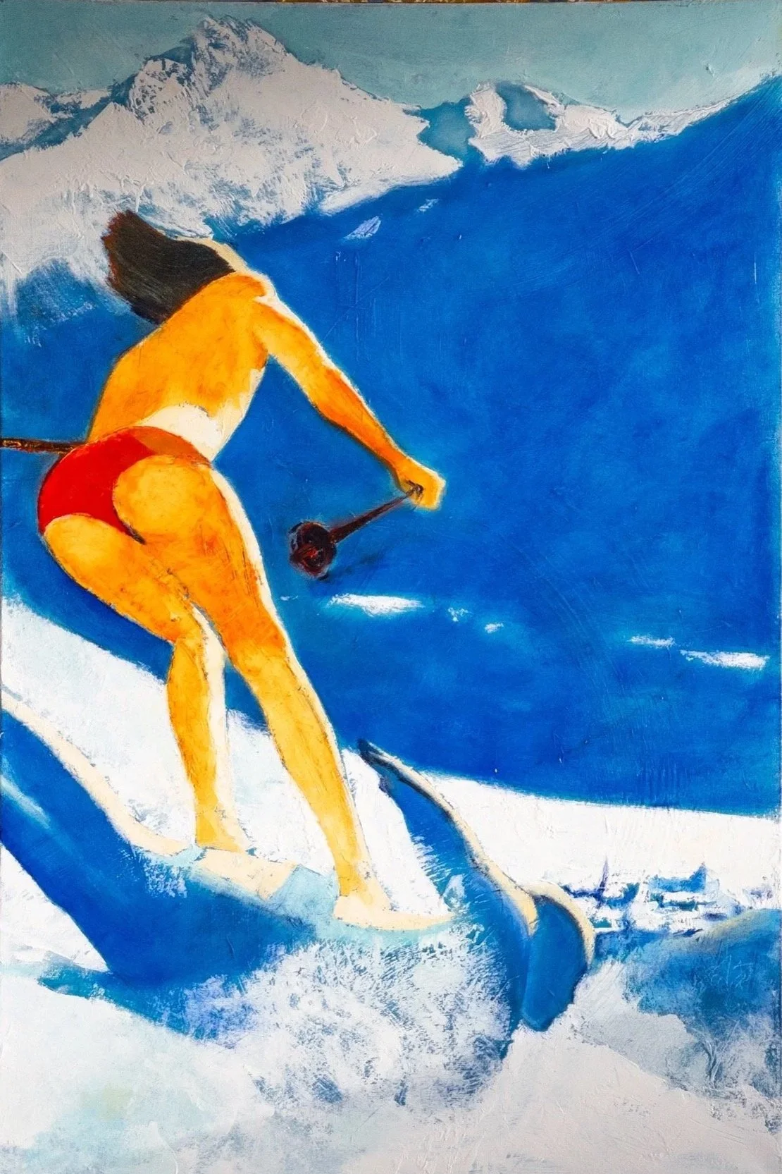 Ski vacation, 120 x 80 cm oil on canvas
Fr.2400