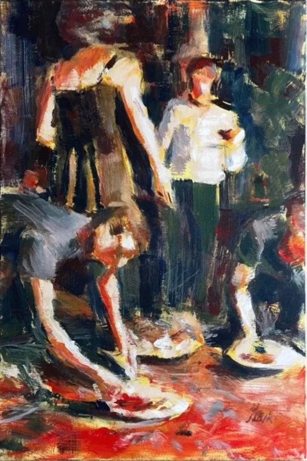 Party chat, 120 x 100 cm acrylic on canvas
Fr.2000
