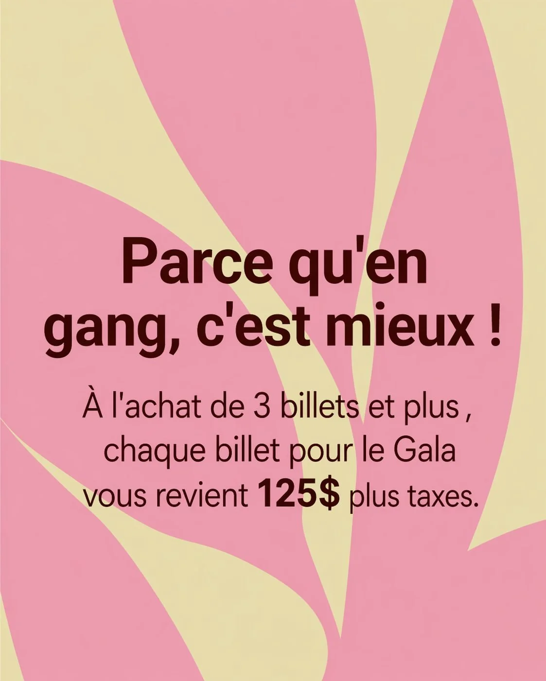 Le Gala des Lauriers se tiendra le 4 mai prochain et vous ne voulez absolument pas manquer &ccedil;a. 

Et, parce qu'en gang, c'est toujours mieux, nous avons d&eacute;cid&eacute; de lancer une offre  pour tous ceux qui voudraient assister au Gala av