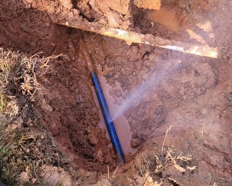 Leaking water pipe underground in Cumming, GA.