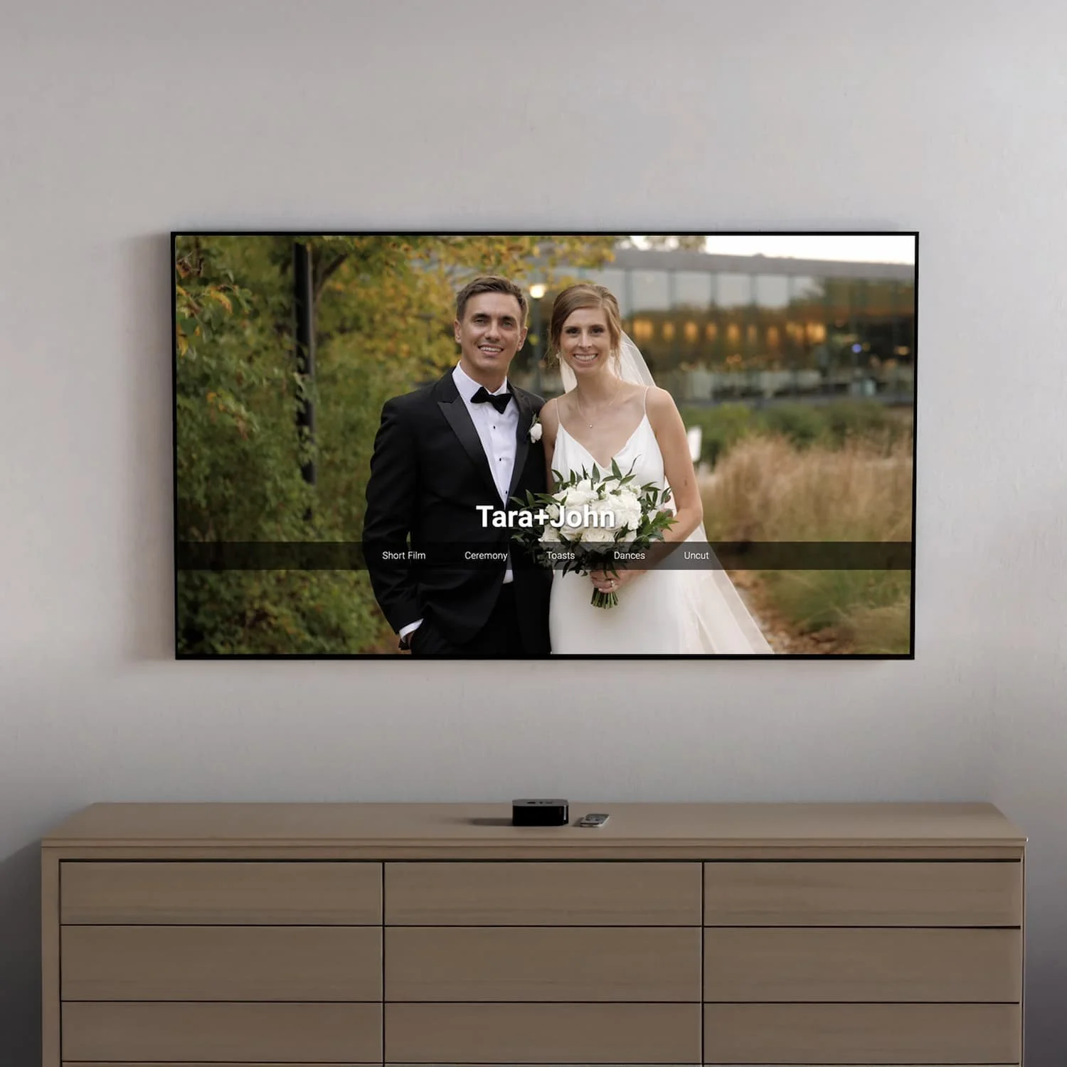 wedding video on television