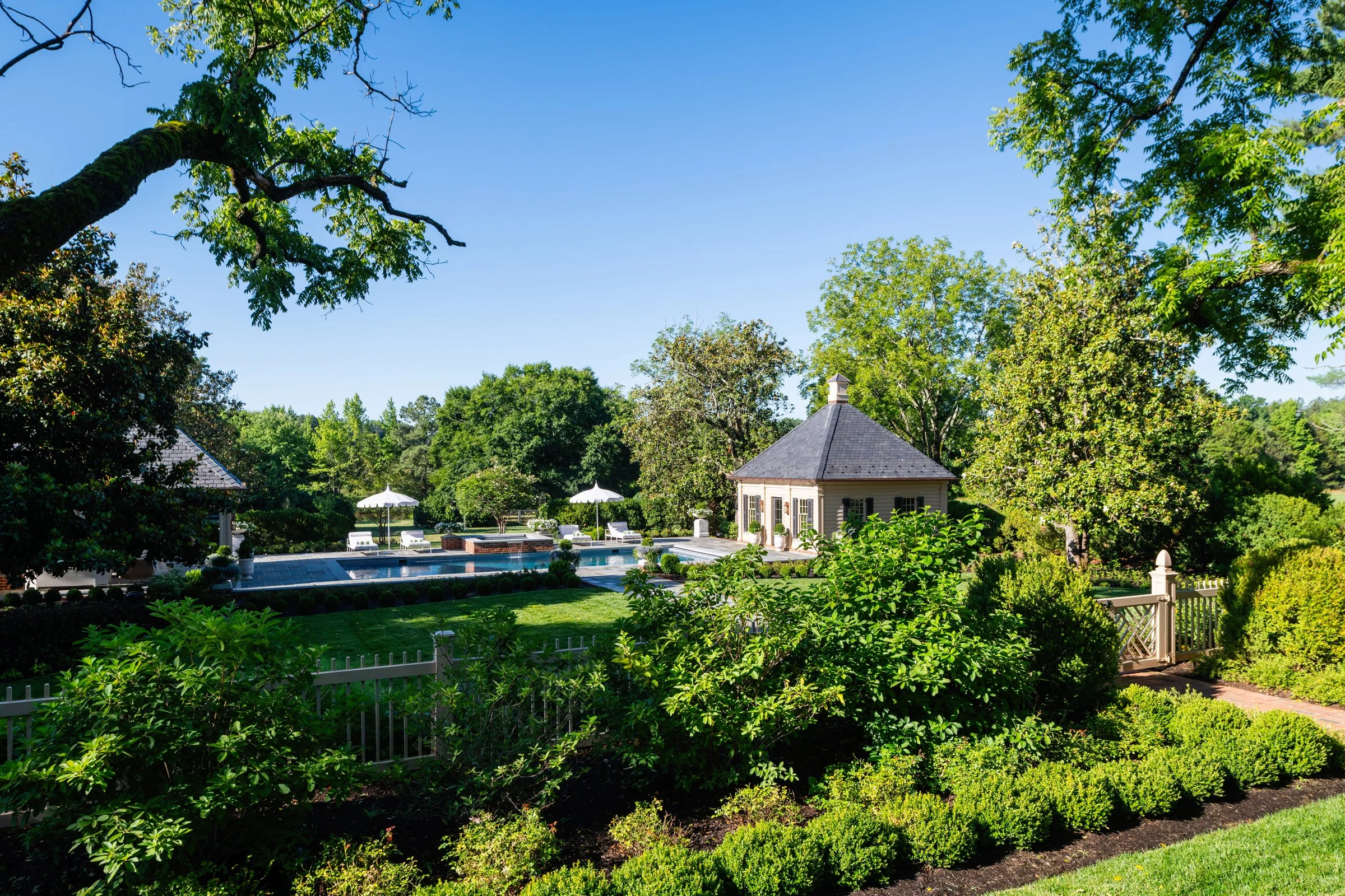 Garden and pool house