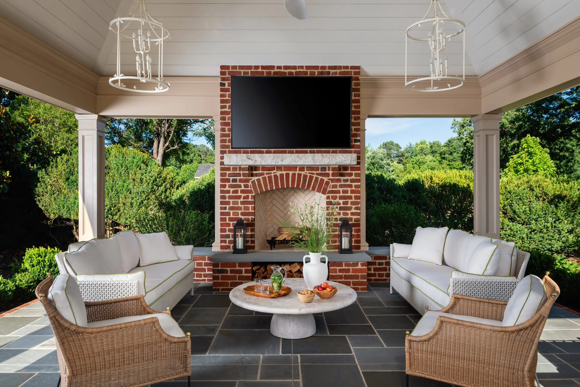 Pavilion fireplace