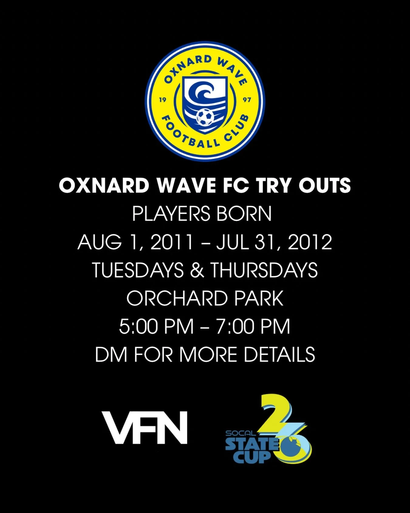 @oxnardwave_g2011 are currently looking to add experienced players to its roster for the upcoming season. 

DM for more details. 

#football #soccer #futbol #oxnard #socalstatecup