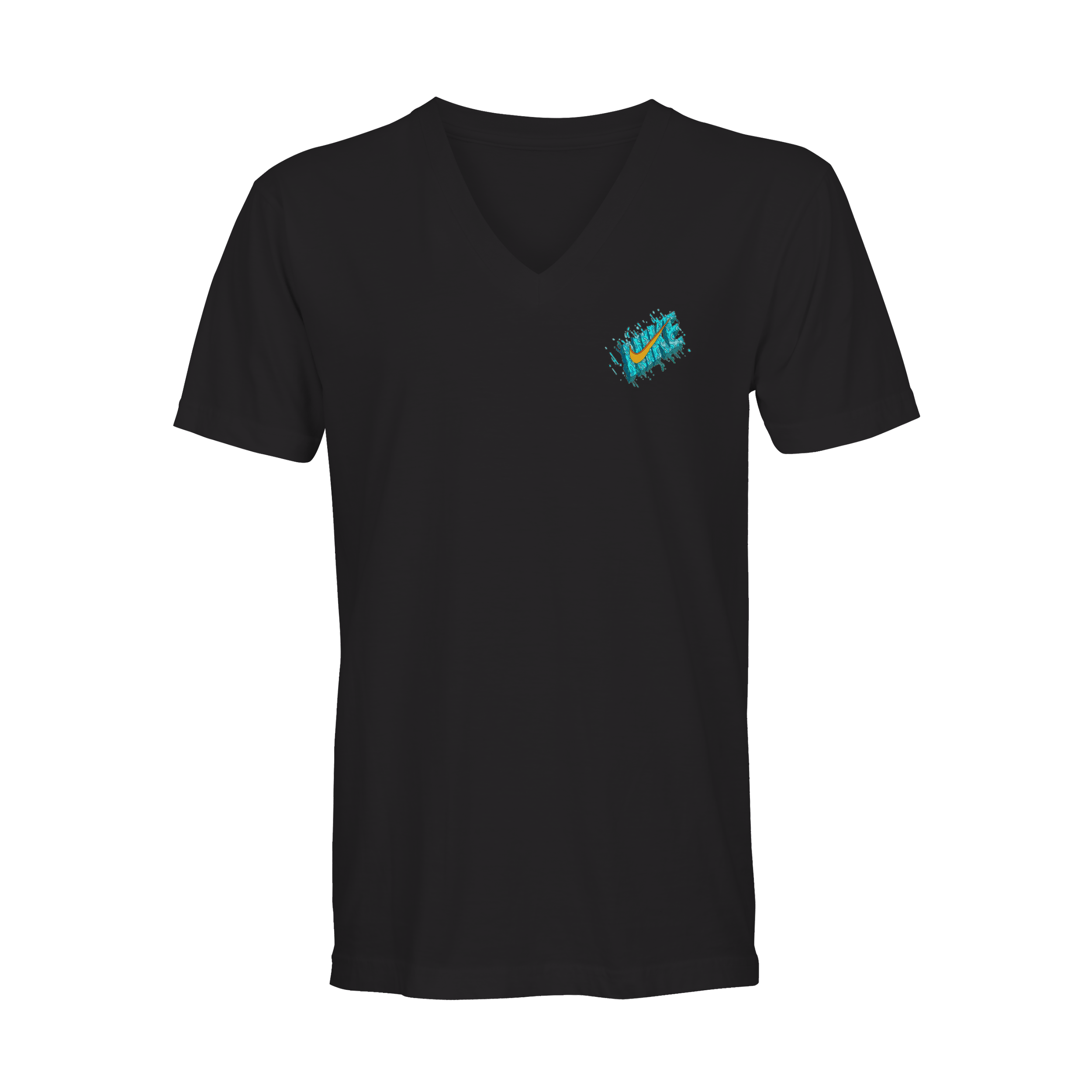 Vibrant V-Neck Black Tee