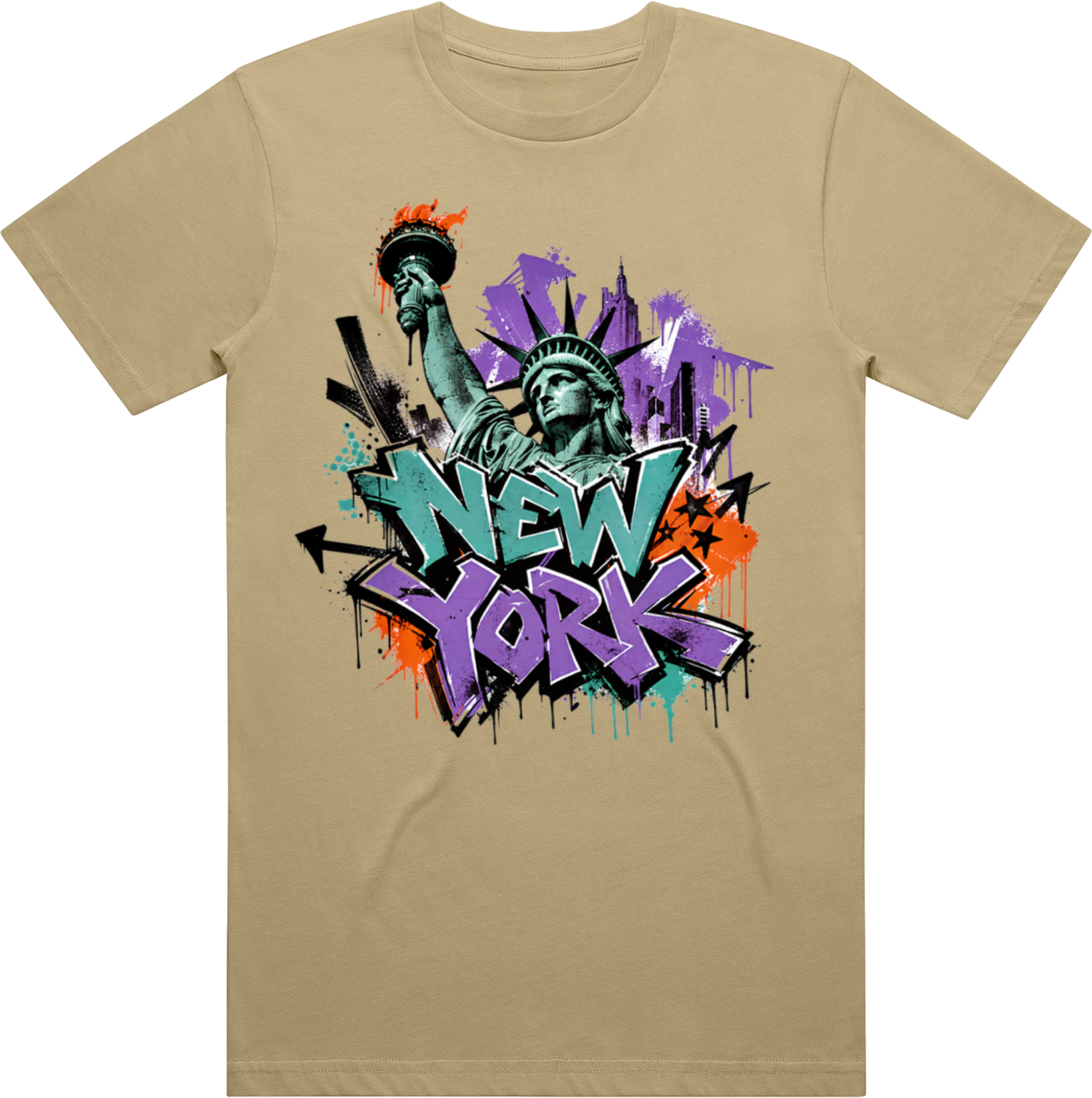 New York Skyline Graffiti T-Shirt