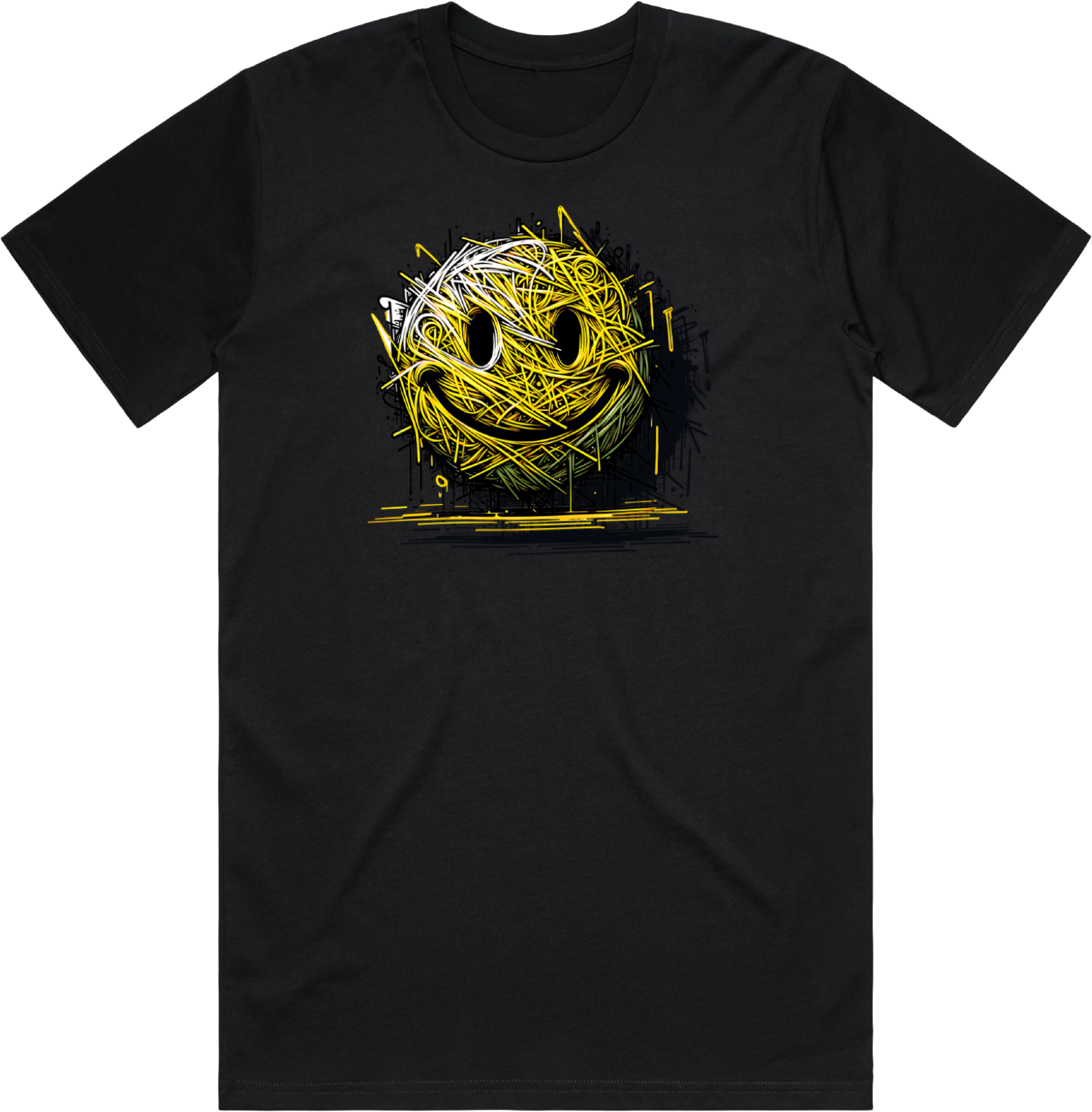Artistic Yellow Smiley T-Shirt