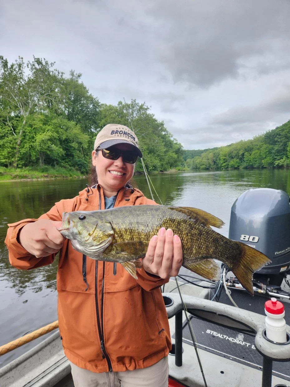 smallmouth bass on the muskegon river with tailwater charters. Newaygo Michigan. Muskegon River