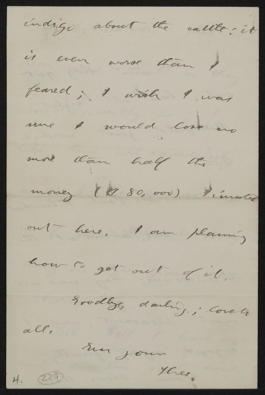 Theodore Roosevelt tells his sister Anna that he is "bluer than indigo" about the loss of so many cattle on his North Dakota ranch over the winter. He is suffering a large financial loss and hopes to get out of the cattle business.