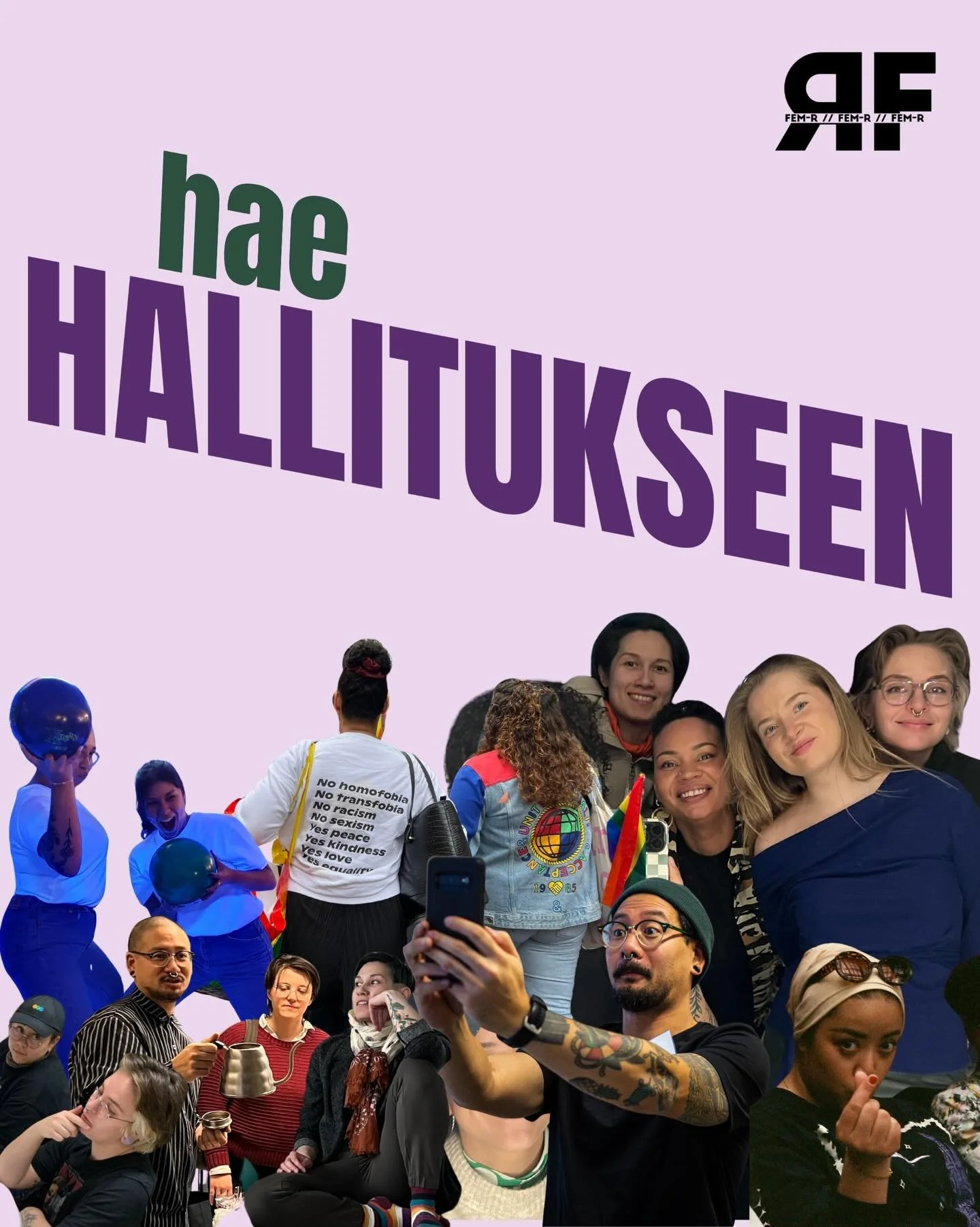 Hae Fem-R:n hallitukseen kaudelle 2026-2027!

Nyt sunnuntaina syyskokouksessa valitaan j&auml;lleen meille uusi hallitus. Hallituksessa ty&ouml;skennell&auml;&auml;n yhdess&auml; ja omasta pestist&auml; pystyy r&auml;&auml;t&auml;l&ouml;im&auml;&auml