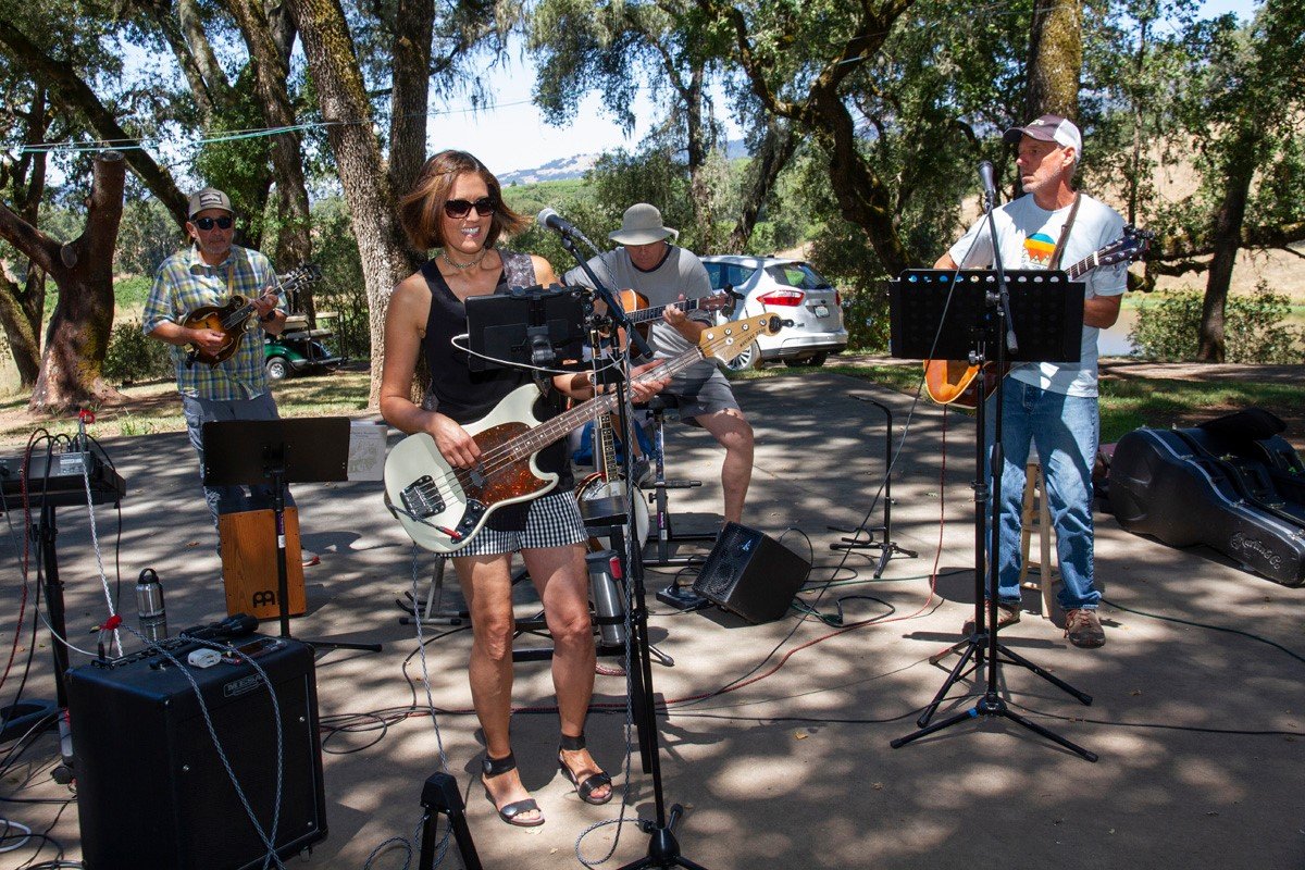 Live music at an outdoor event hosted by Alexander Valley Association