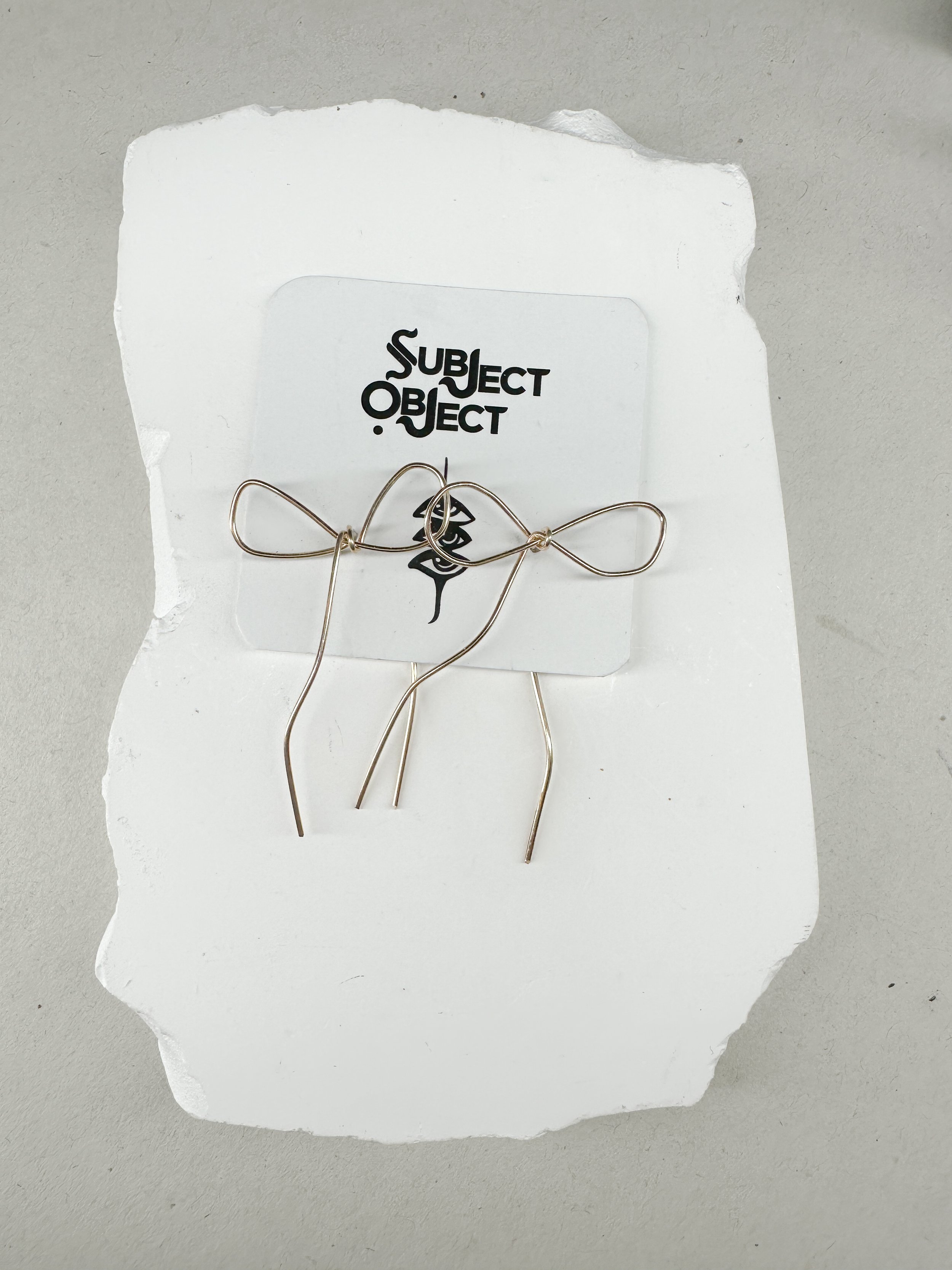 Gold Bow Ear Threaders