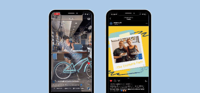 cruisers restaurant jacksonville social media marketing iphone with instagram post and reels