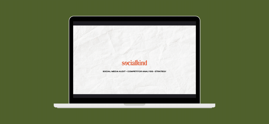Laptop Presentation of Social Media Audit and Strategy for Interior Design Studio