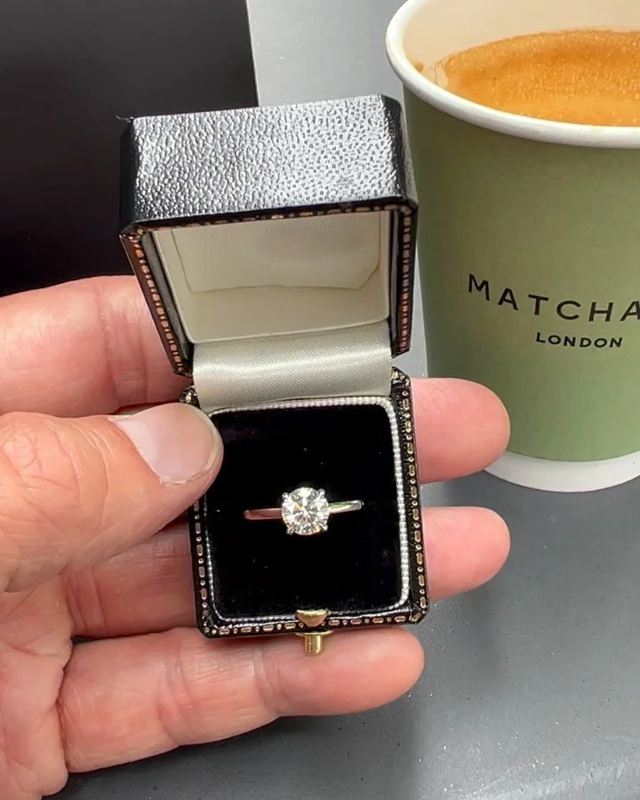 A freshly cleaned and polished engagement ring ready for the wedding day.

This is included in the service along with a free resizing and removes any scratches and built up dirt that occur between the proposal and the wedding day.

Get in contact to 