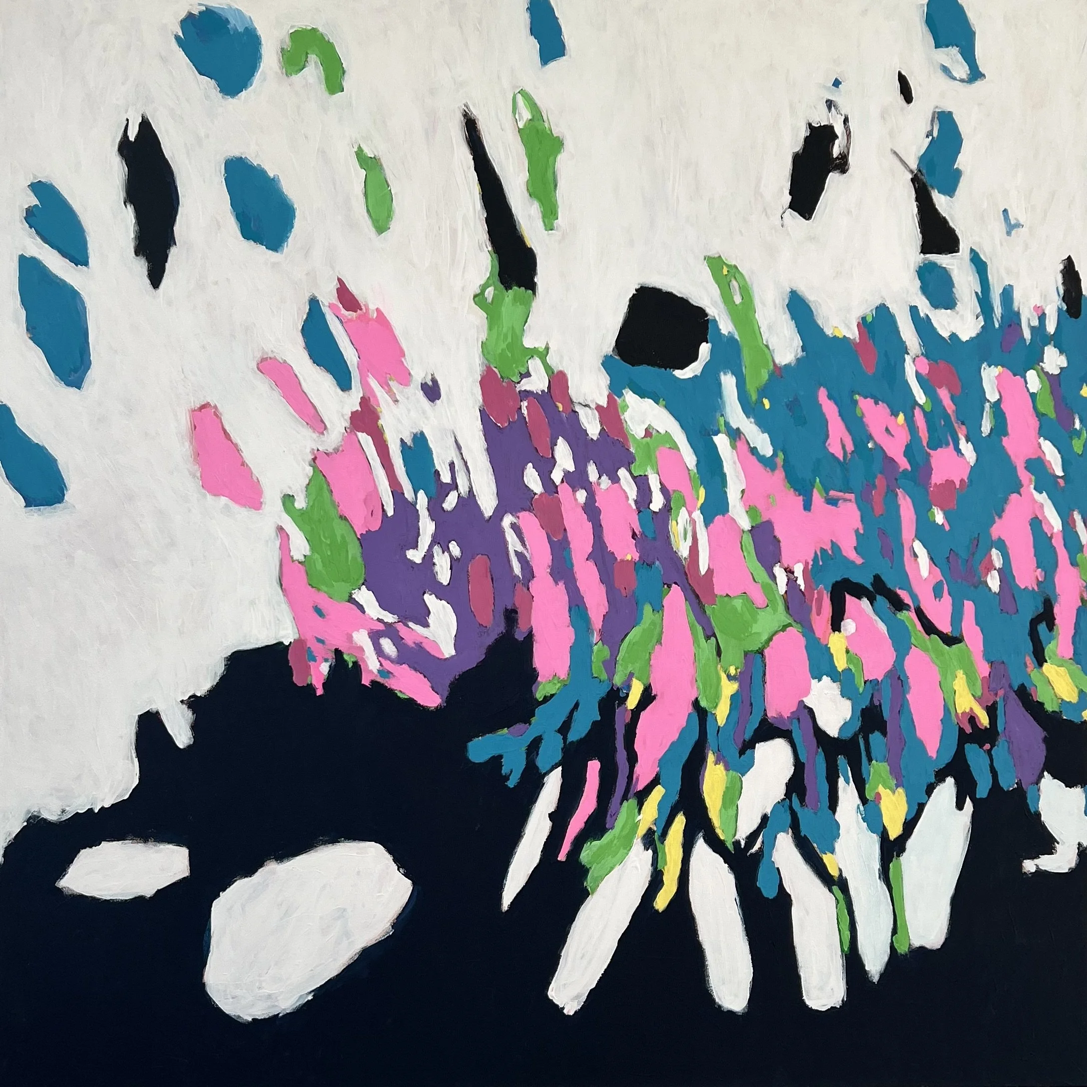 Momentum in Motion, 2024, 145x145, Acrylic on canvas // 1750€ incl. VAT, excl. shipping