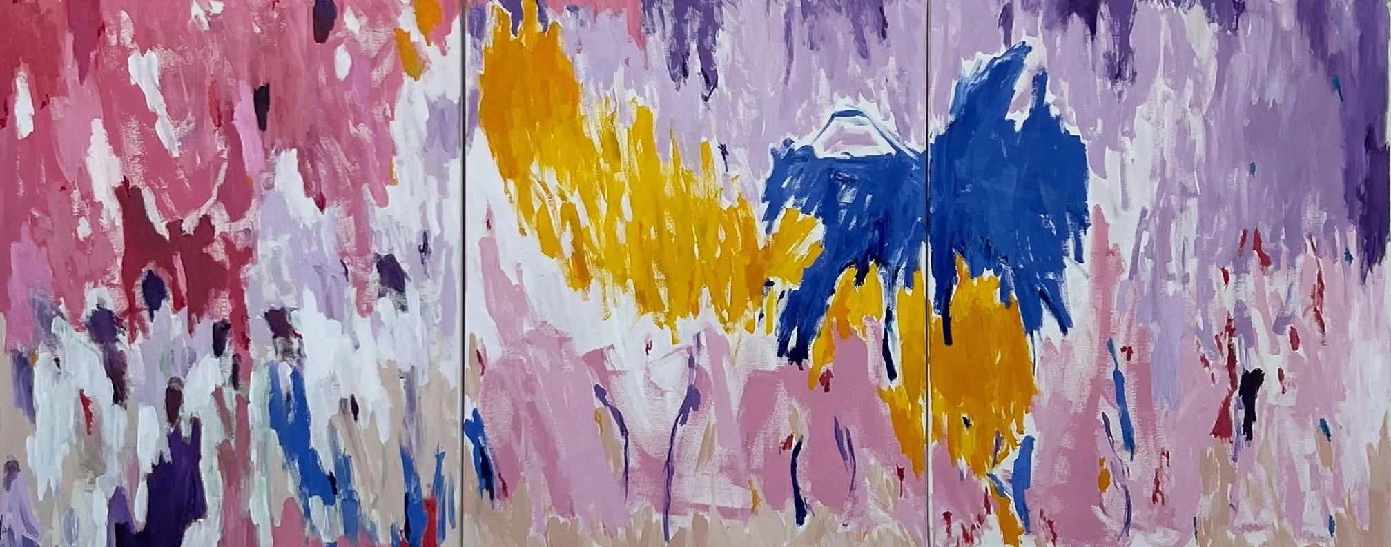 Let Your Light Shine (Triptych), 2025, each 65×80, Oil/Acrylic/Pastel/Charcoal on canvas // 1350€ incl. VAT, excl. shipping