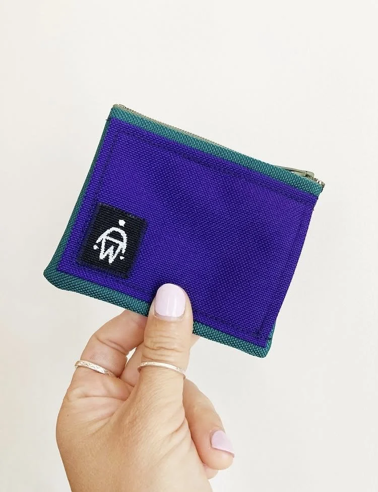 Purple & Teal w/ green zipper
