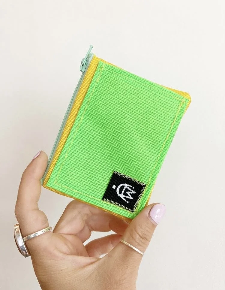 Neon Green & Yellow w/ Seafoam Zipper