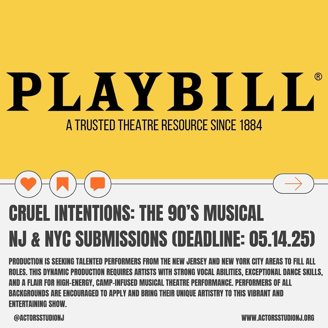 Production is seeking talented performers from the New Jersey and New York City areas to fill all roles. This dynamic production requires artists with strong vocal abilities, exceptional dance skills, and a flair for high-energy, camp-infused musical