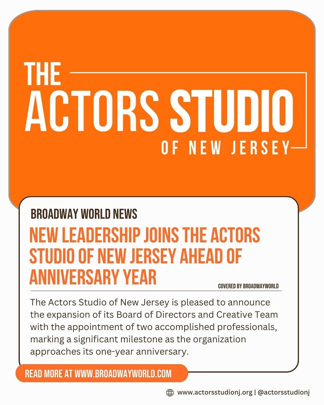 The Actors Studio of New Jersey has expanded its Board of Directors and Creative Team with the appointment of two accomplished professionals, marking a significant milestone as the organization approaches its one-year anniversary. 
&bull;
&bull;
&bul