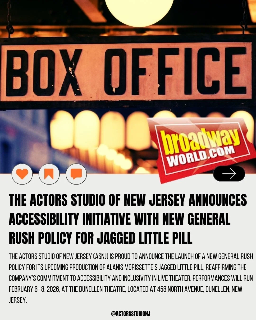 We are thrilled to announce the launch of our new General Rush Policy for our upcoming production of Alanis Morissette&rsquo;s Jagged Little Pill, reaffirming our commitment to accessibility and inclusivity in live theater.

Every Friday at 10:00 a.m