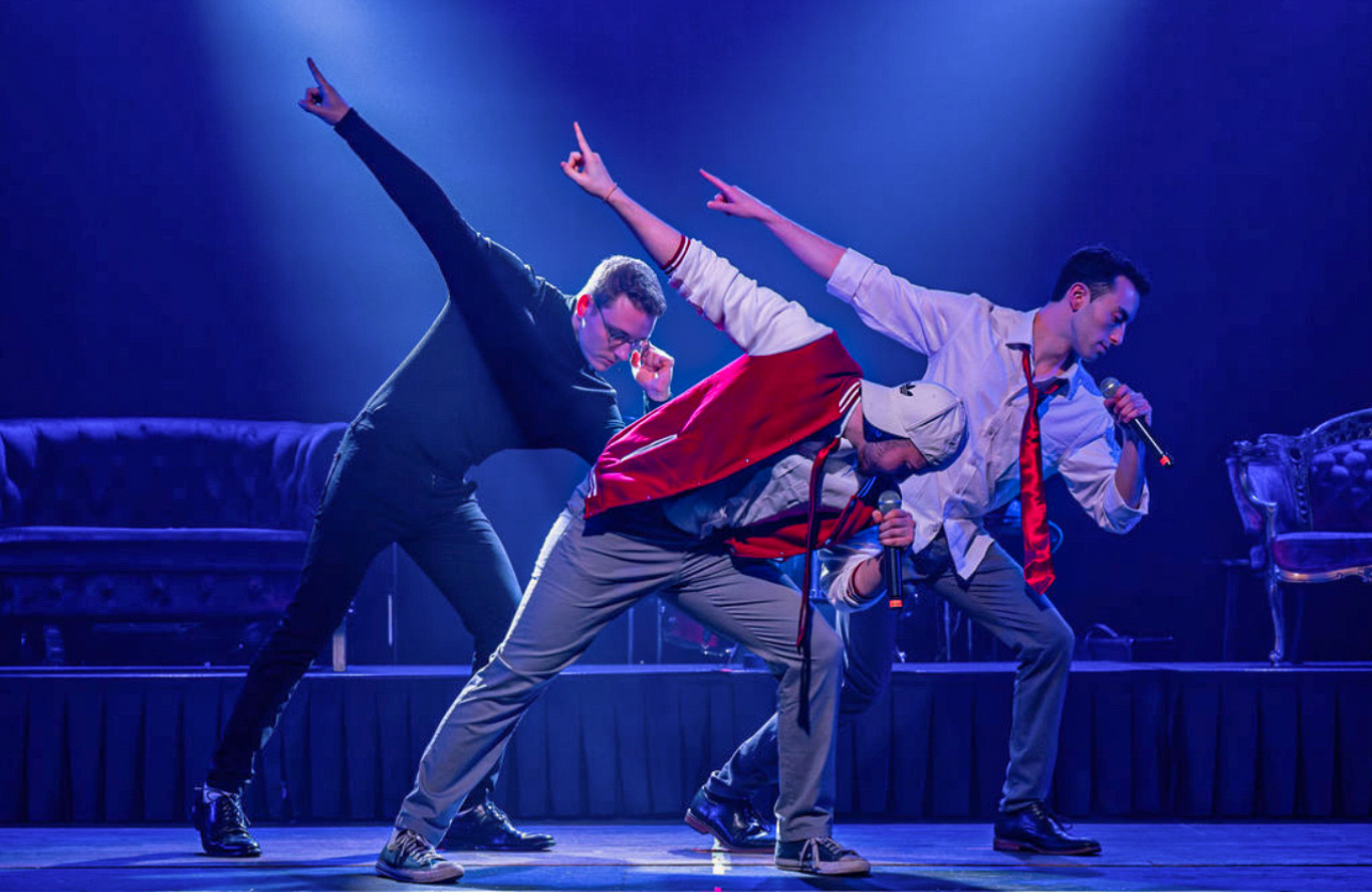 Jacob Covert as Sebastian Valmont, Darrien Wilcox as Greg McConnell and Matthew Green as Blaine Tuttle. Photography by Shawn Salley Photography.