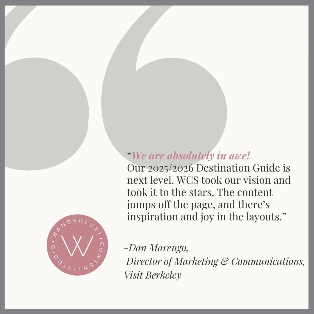On this #TestimonialTuesday, we&rsquo;re grateful for these kind words from the @visitberkeley team. (Fun fact: The 2025/2026 Destination Guide is on its second print run!) 🗞️📈
.
.
.
#visitberkeley #visitcalifornia #testimonial #creativestudio #pub
