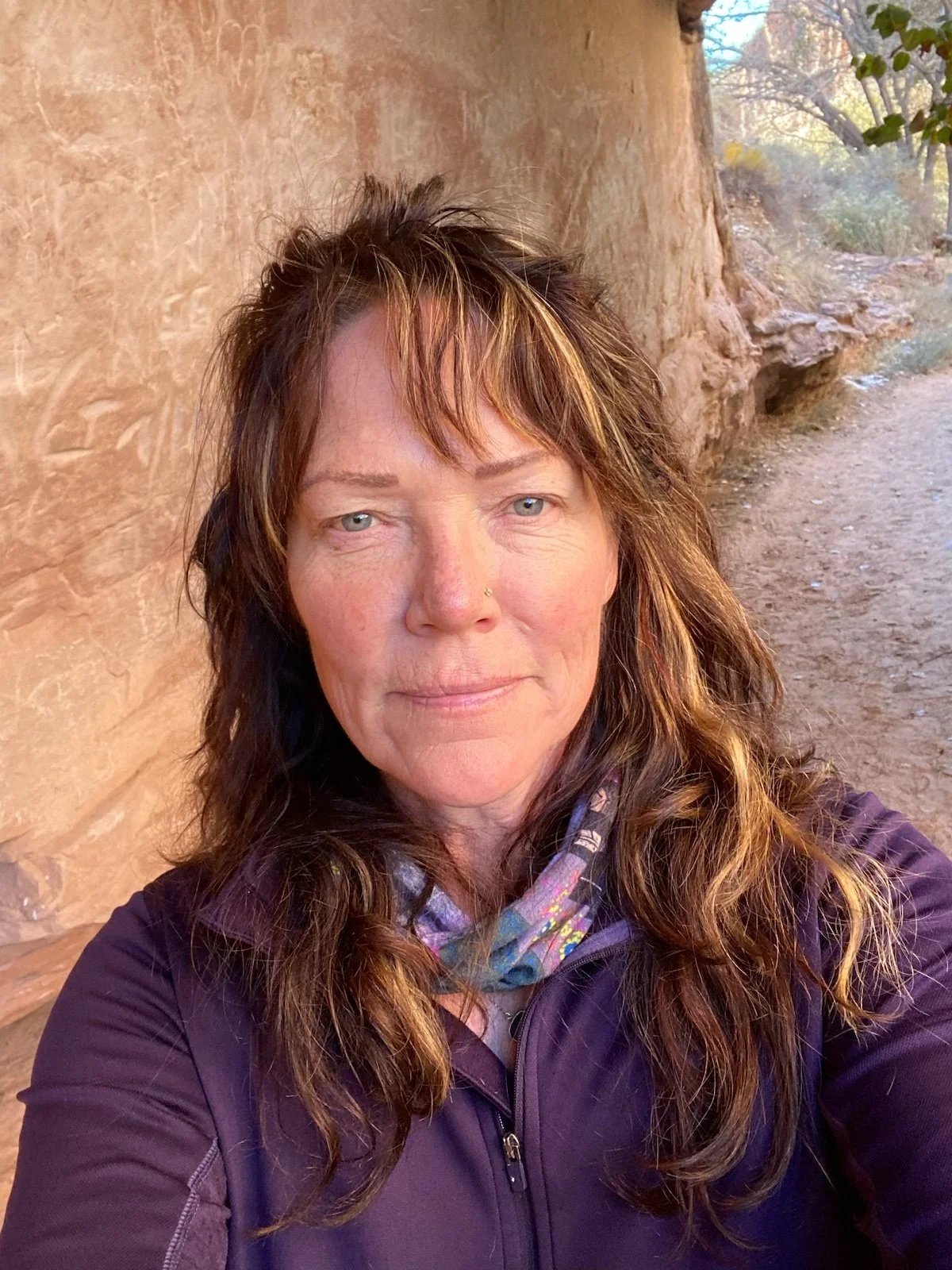 Marta Olson, SEP, certified Somatic Experiencing Practitioner in Minden, Nevada, photographed outdoors in the Carson Valley.