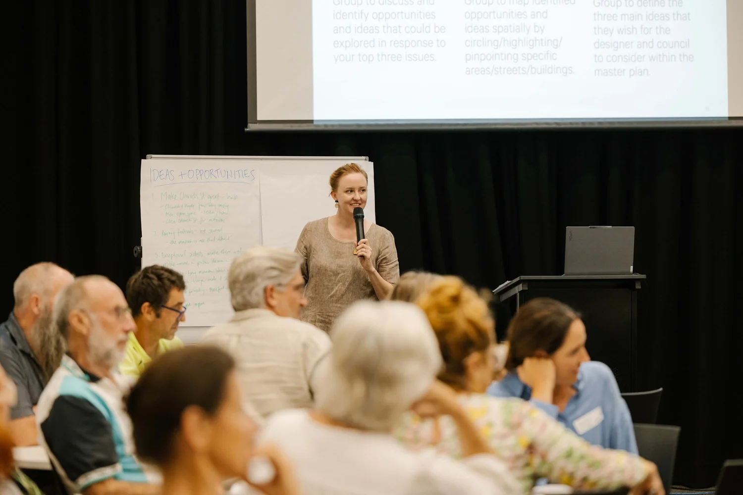 Nicole Dennis facilitating a community workshop in Bellingen