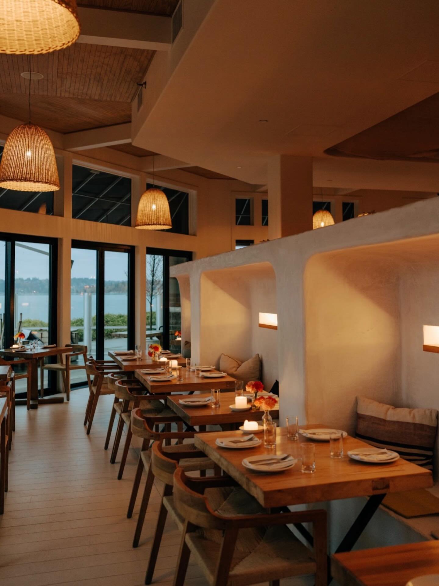 Snag a table in one of our caves to face the water. The sun is out!!