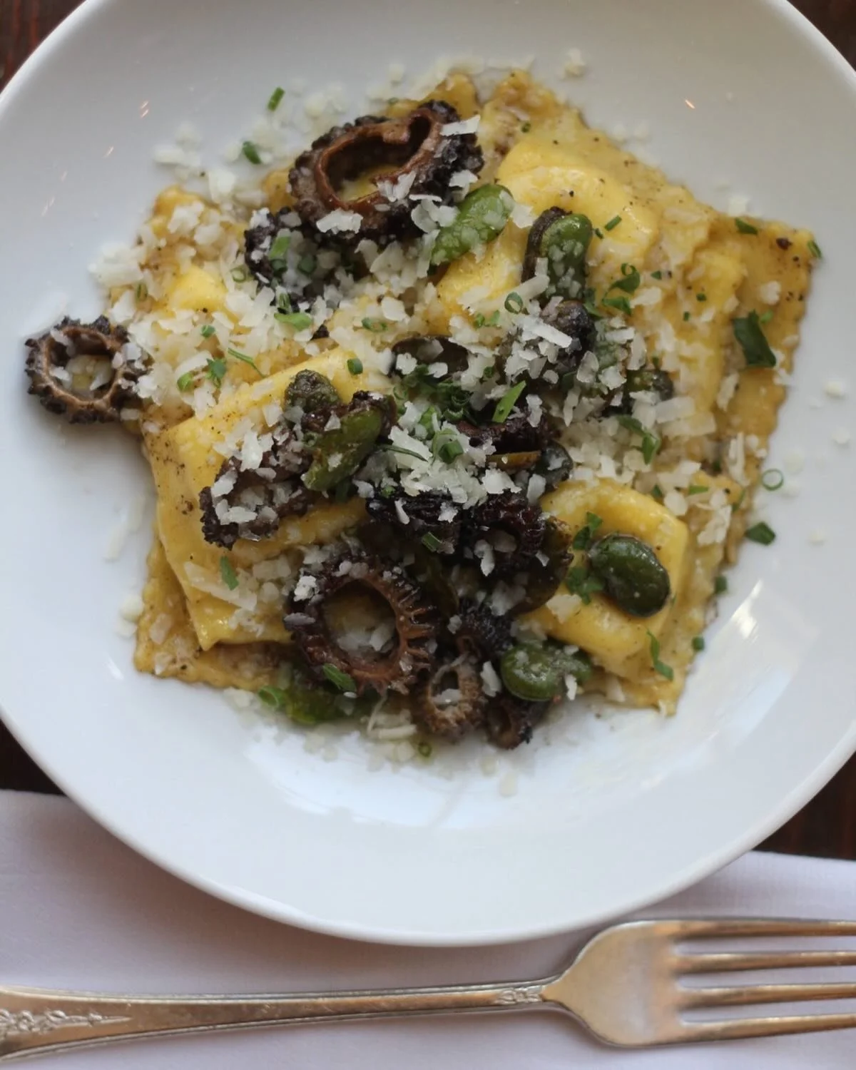 You know it&rsquo;s spring when we heavily feature morels and favas.