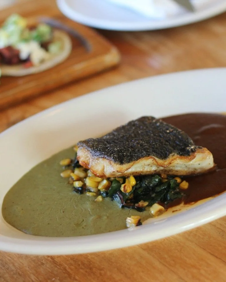 This black cod with a mole duo is a @seattlerestaurantweek special! Tonight is the last night for the bi-yearly tasting menu and we hope to see you 🫶🏼