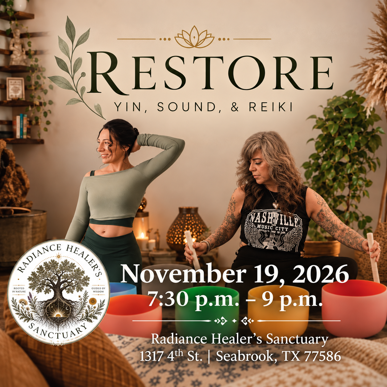 Restore: Yin, Sound &amp; Reiki 