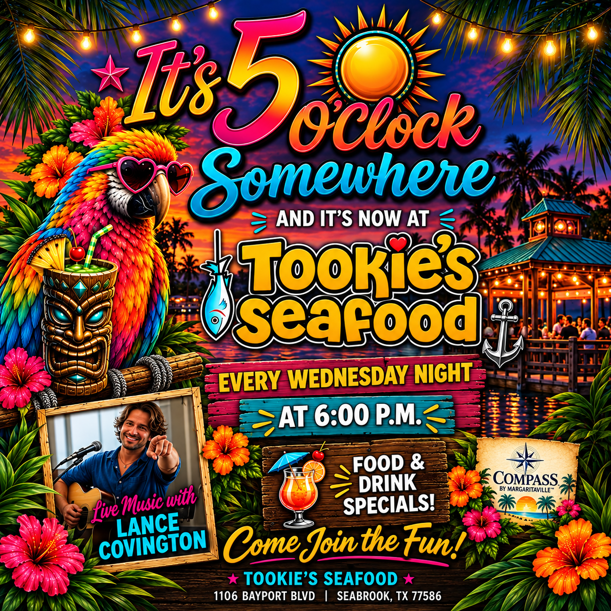 Live Music: Lance Covington @ Tookie's Seafood