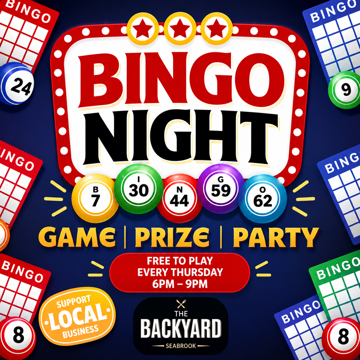 Bingo at The Backyard