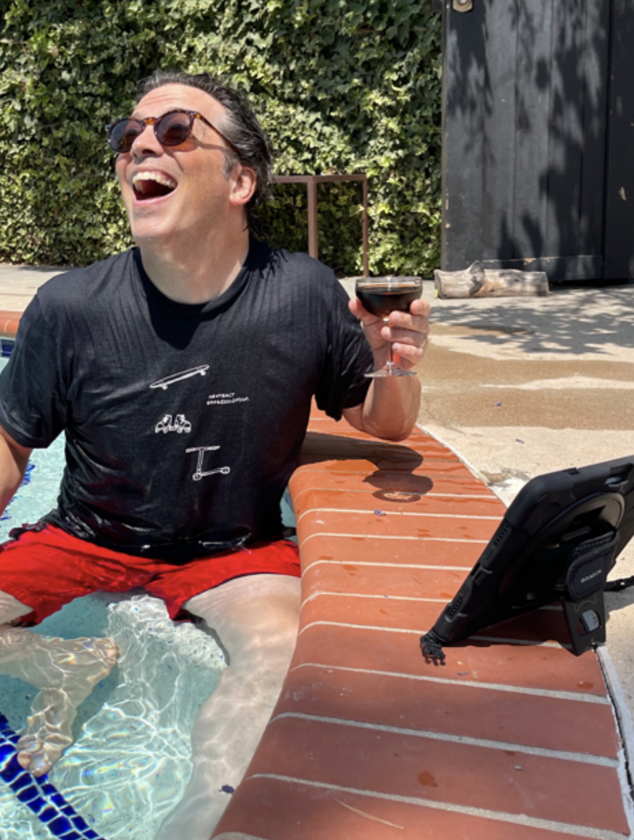 Richard in the haunted swimming pool