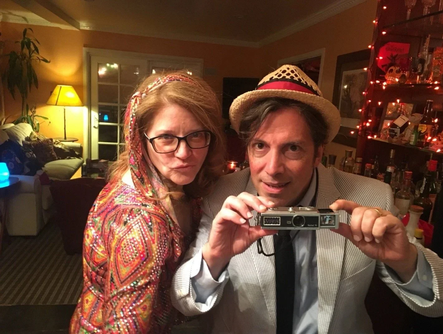 Here I am dressed as Carl Kolchak -- with Susan Lambert dressed as some hot Las Vegas floozy.  As usual.