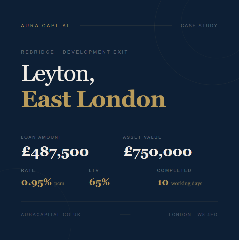 No Valuation Development Exit Facility - Leyton, London