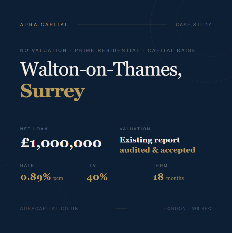No Valuation Refinance — Prime Gated Residence, Walton-on-Thames